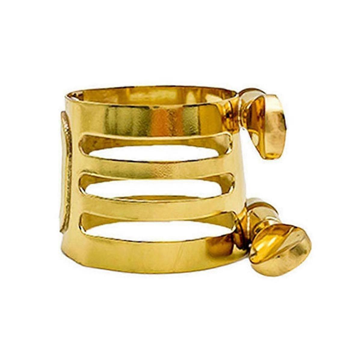 Metal Saxophone Mouthpiece Cap Gold Color Sax Fixing Clip Ring Copper Ligature