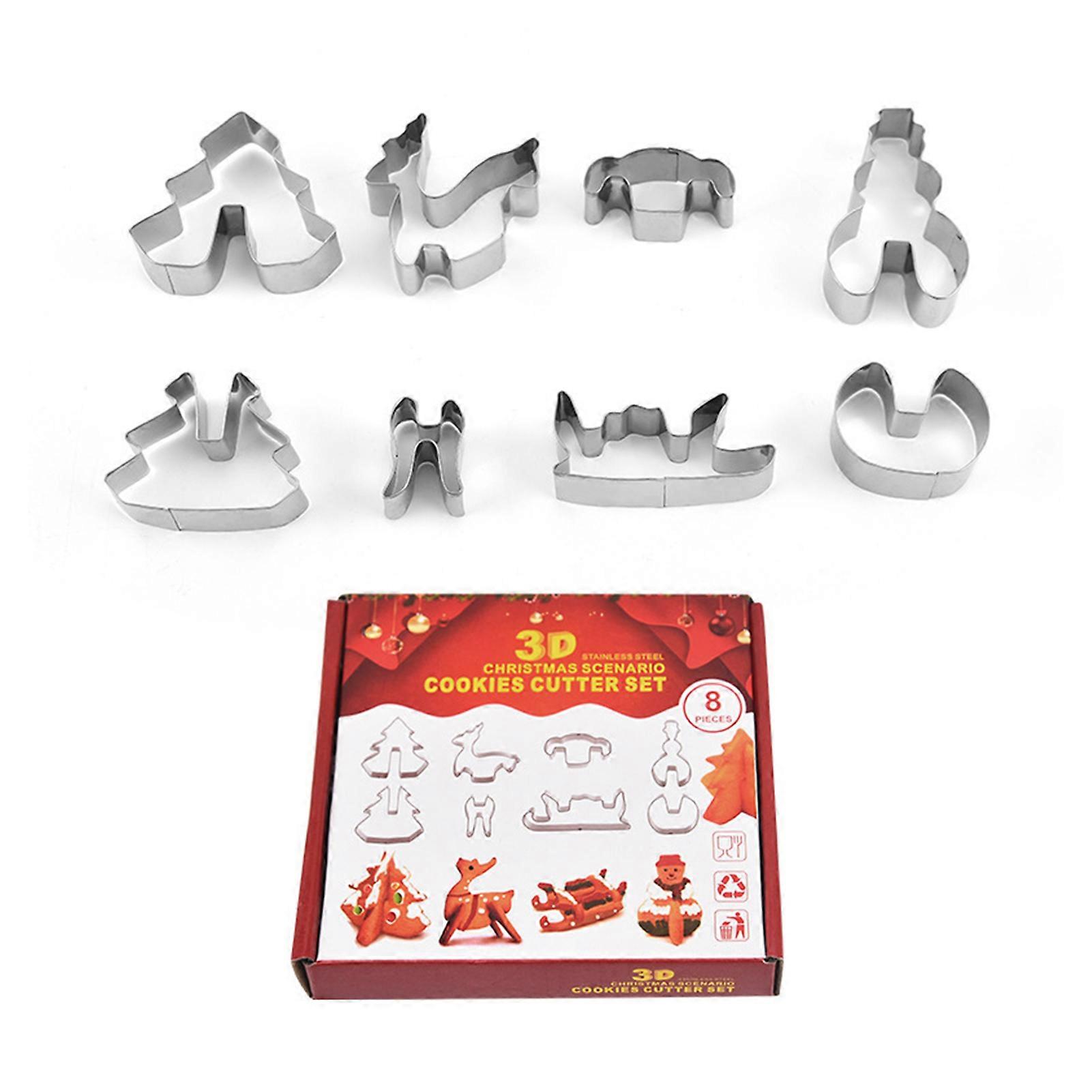 8pcs Mini Biscuits Cutter Set Anti-rust Minimalist Biscuits Template Ideal Present