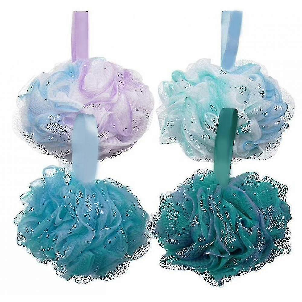 EVAGO 4pcs Shower Bath Sponge Shower Loofahs Balls