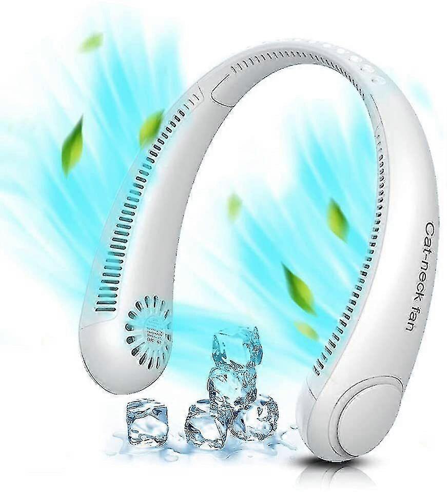Portable Neck Fan, Hands Free Bladeless Fan, 4000 Mah Battery Operated Wearable Personal Fan, Leafless, Rechargeable