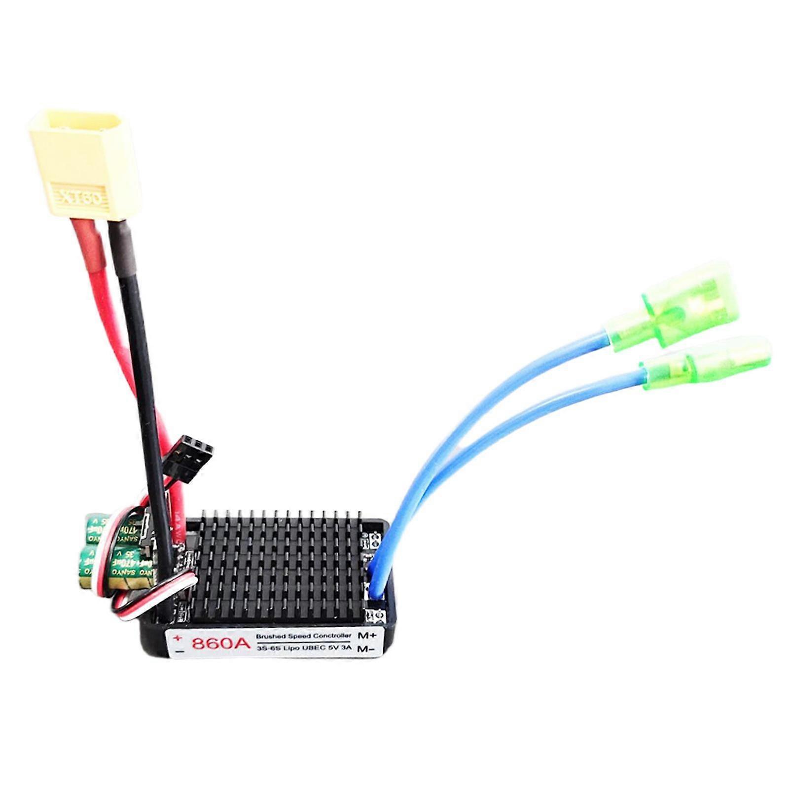 High Power Speed Controller 12V-24V,Brushed Motor 640A ESC for RC Ship Speed Boats Spare Parts Accessory - T Plug
