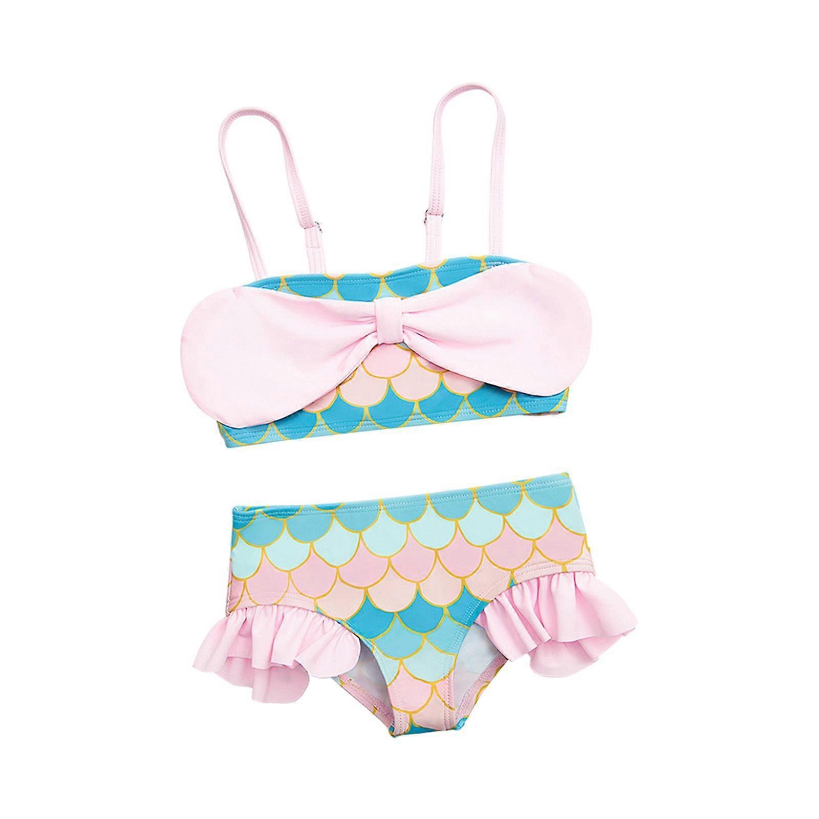 Bikini maillot de bain fille deux pièces pour parcs aquatiques baignade activités nautiques 90cm
