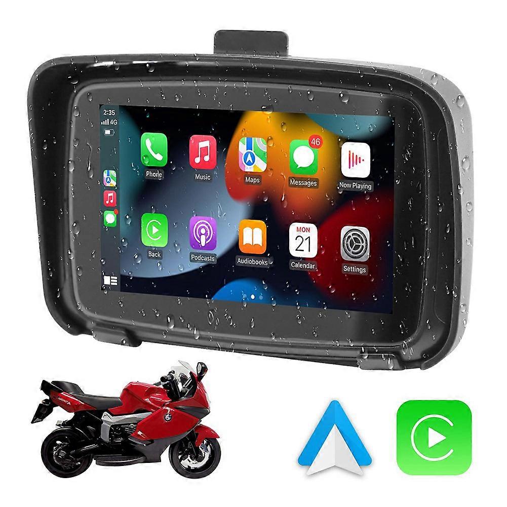 Redkid Navigation GPS portable pour moto étanche Carplay Affichage Moto sans fil Android Auto IPX7 G