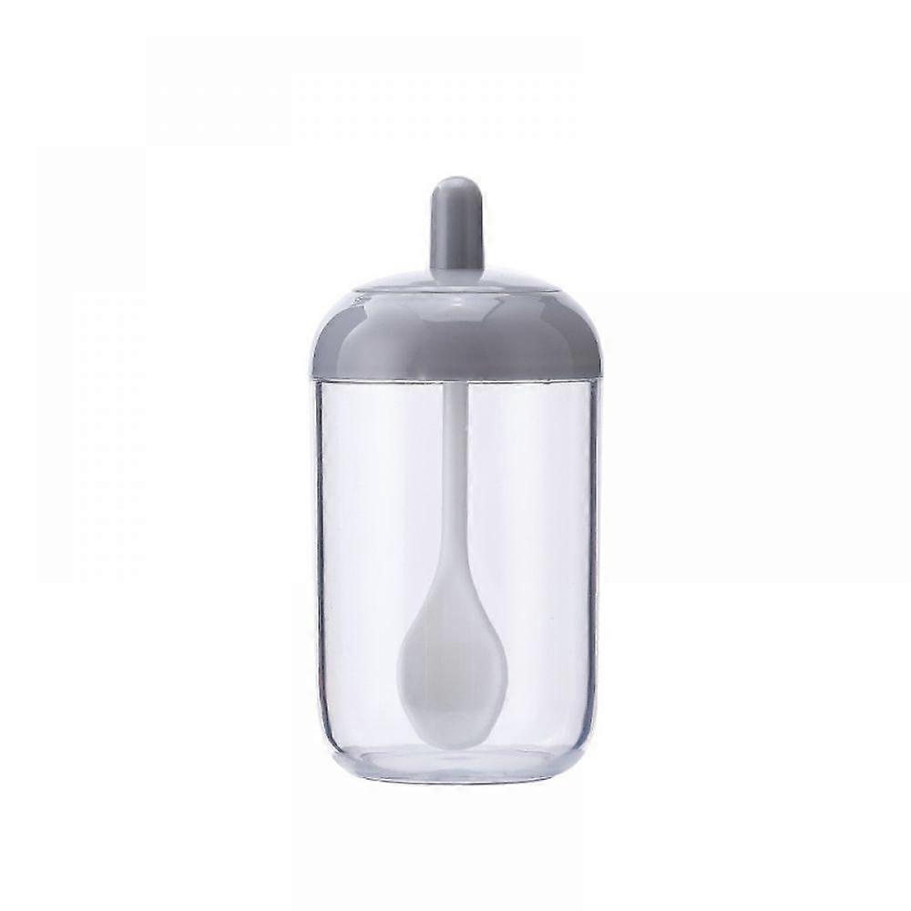 2 PCS round spice jar gray