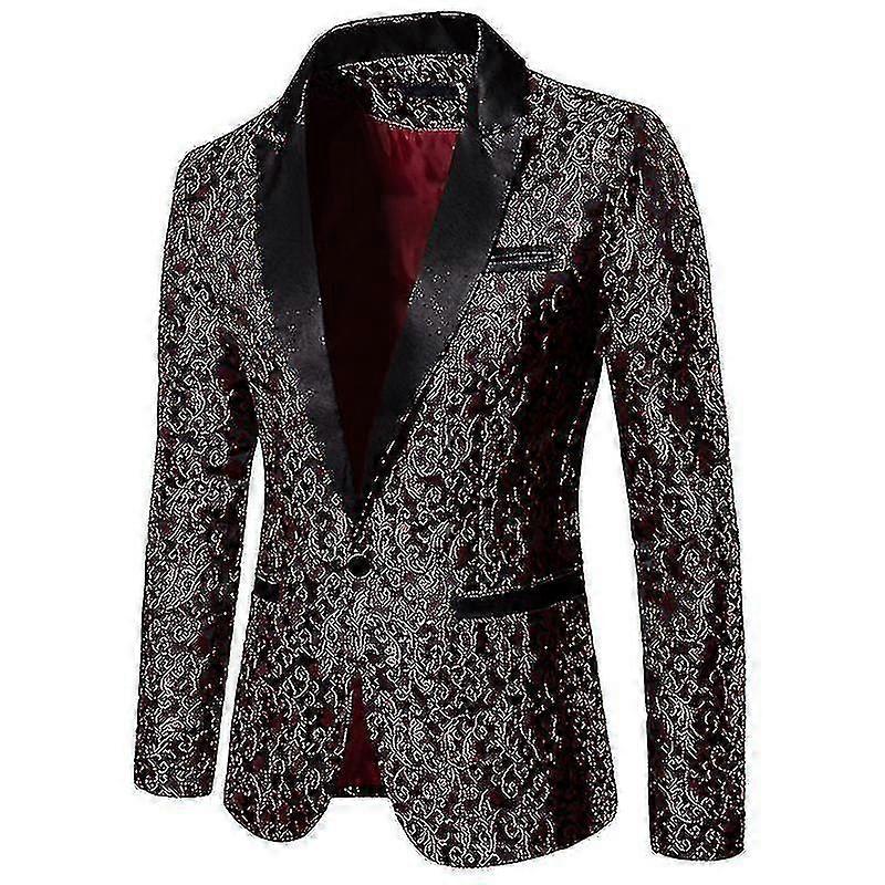 Blazer smoking fantasia uomo per cene, balli, matrimoni rossi