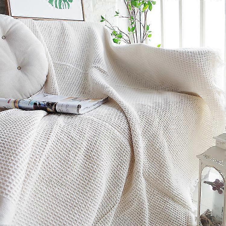 غطاء سرير وافل كبير جدا 90 × 180 سم - كنبة وكرسي بذراعين ورمي سرير -