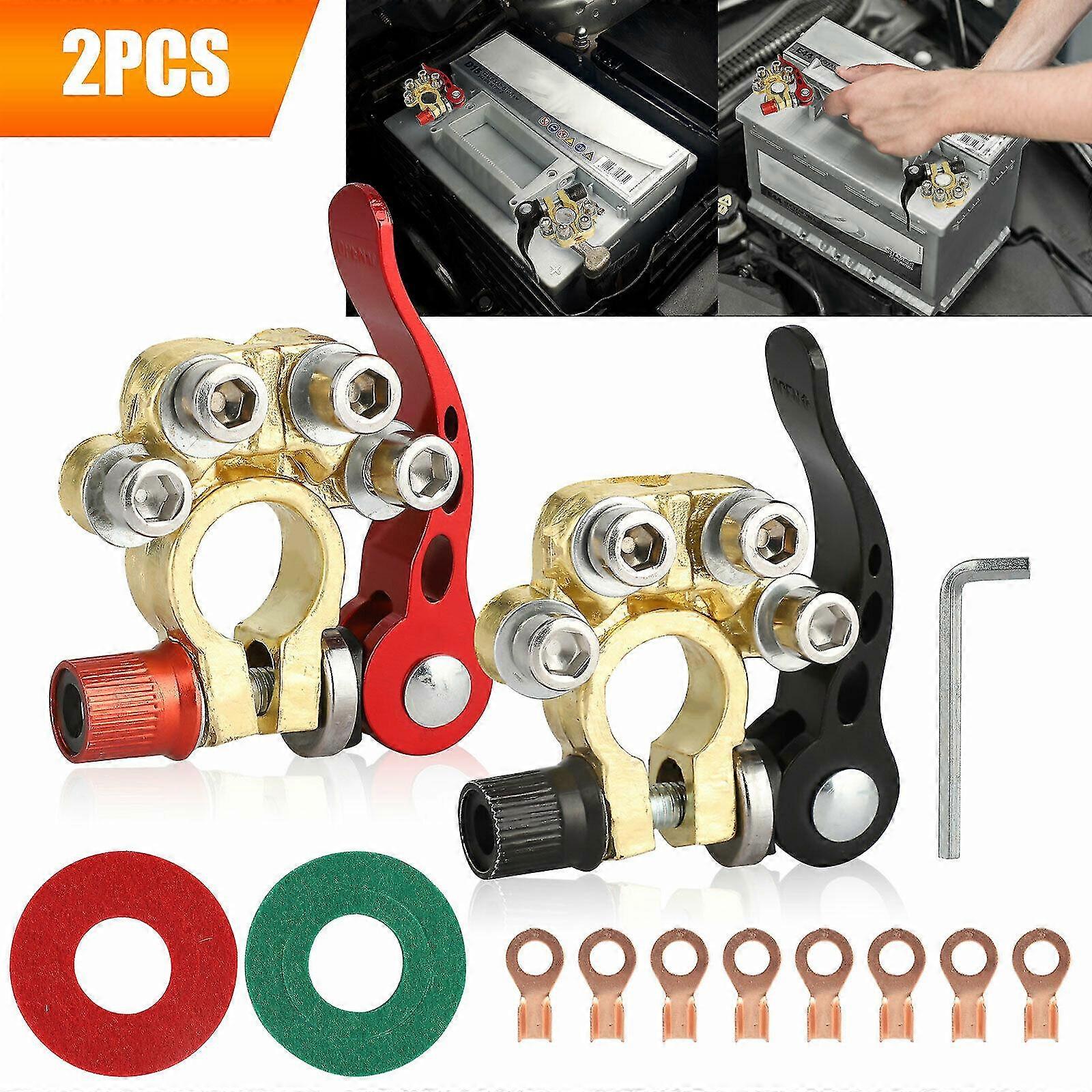 Car Battery Terminal Connectors Quick Release Disconnect Positive Negative