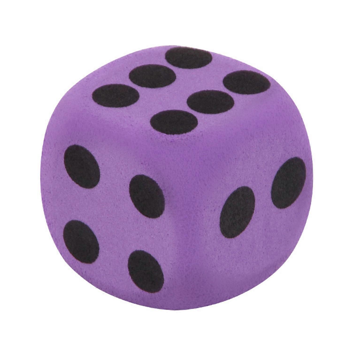 Dice Block Toy Super Soft Waterproof Highly Elastic Wear Resistant Non-Fading Anxiety Relief Purple