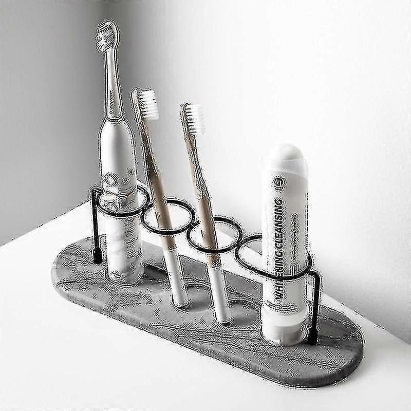 Toothbrush Base Frame Storage Rack Bath Accessories Tooth Brush Toothpaste Stand Shelf Cup Holder
