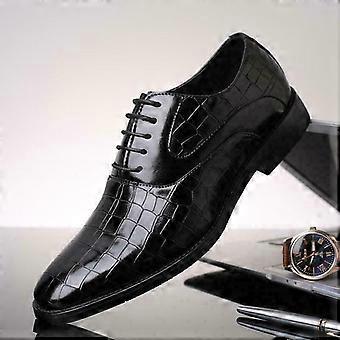 Mens Lace Up Casual Pump Fashion Pointed Toe Slip On Formal Oxford Dress Shoes