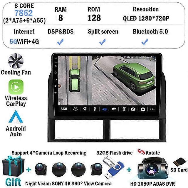 Android 12 Für Jeep Grand Cherokee II WJ 1998 - 2004 Autoradio Video Multimedia Player Navigation GPS Audio Autoradio Carplay BT