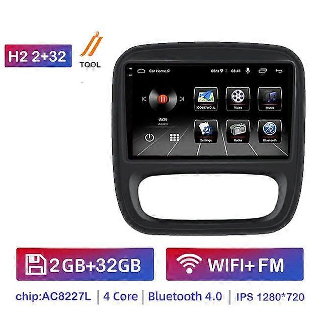 Android 13 For Renault Traffic 3 2014 - 2021 Opel Vivaro B 2014 - 2018 Audio Wireless Carplay Radio Car Intelligent System QLED
