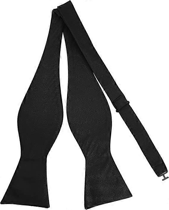 Herre Solid Bowtie Vævet Selvbinder Butterfly Tuxedo & Wedding BowtiesBlack