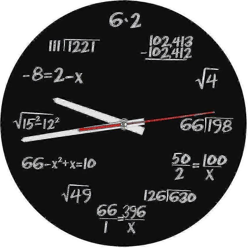 Acrylic Wall Clock Creative Mathematics Wall Clock Unique Design Funny Mathematics Formula Clock For Classroom Home Office Modern Decoration