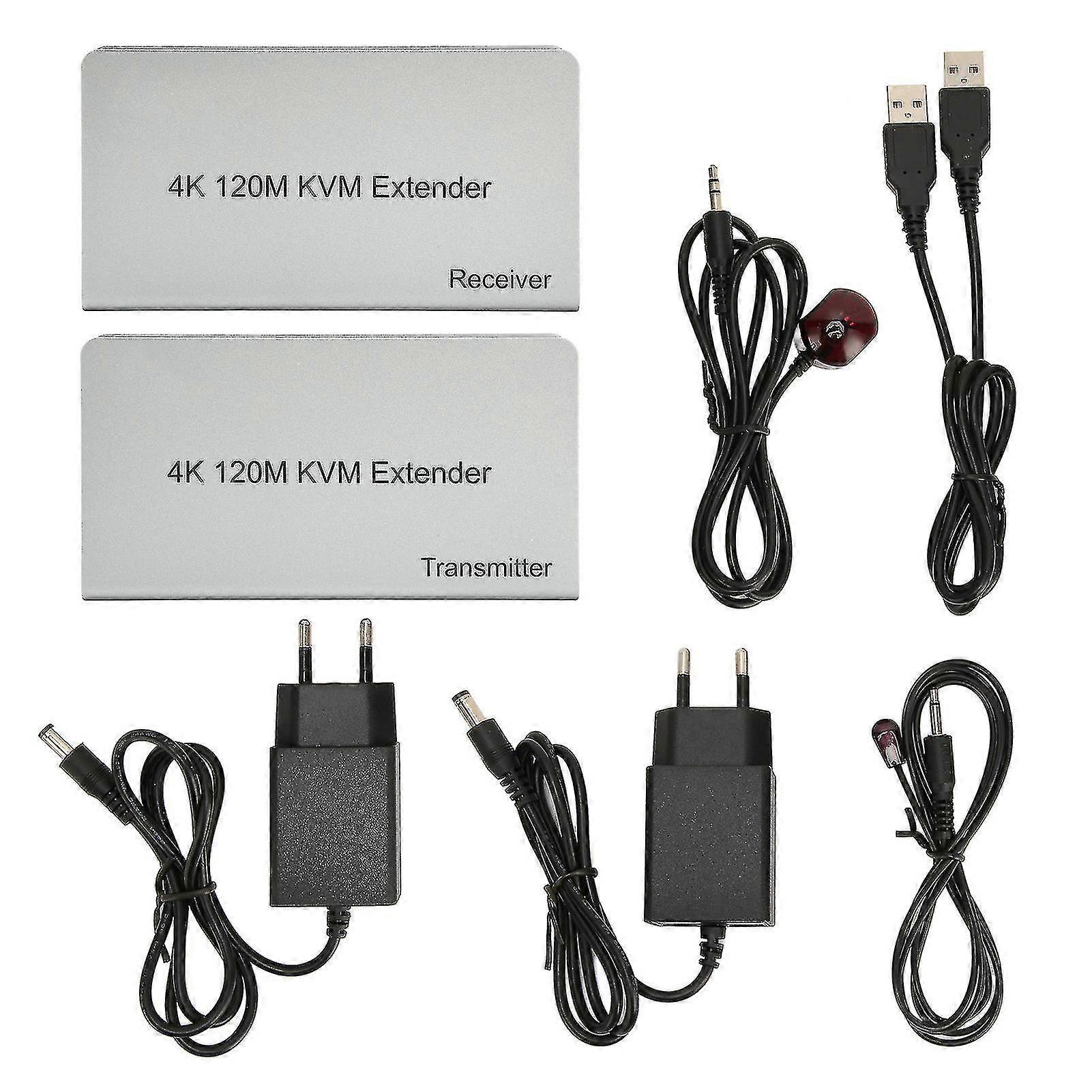 4K 60Hz KVM Extender with Remote Keyboard Mouse USB Control HD Multimedia Interface for PC TV