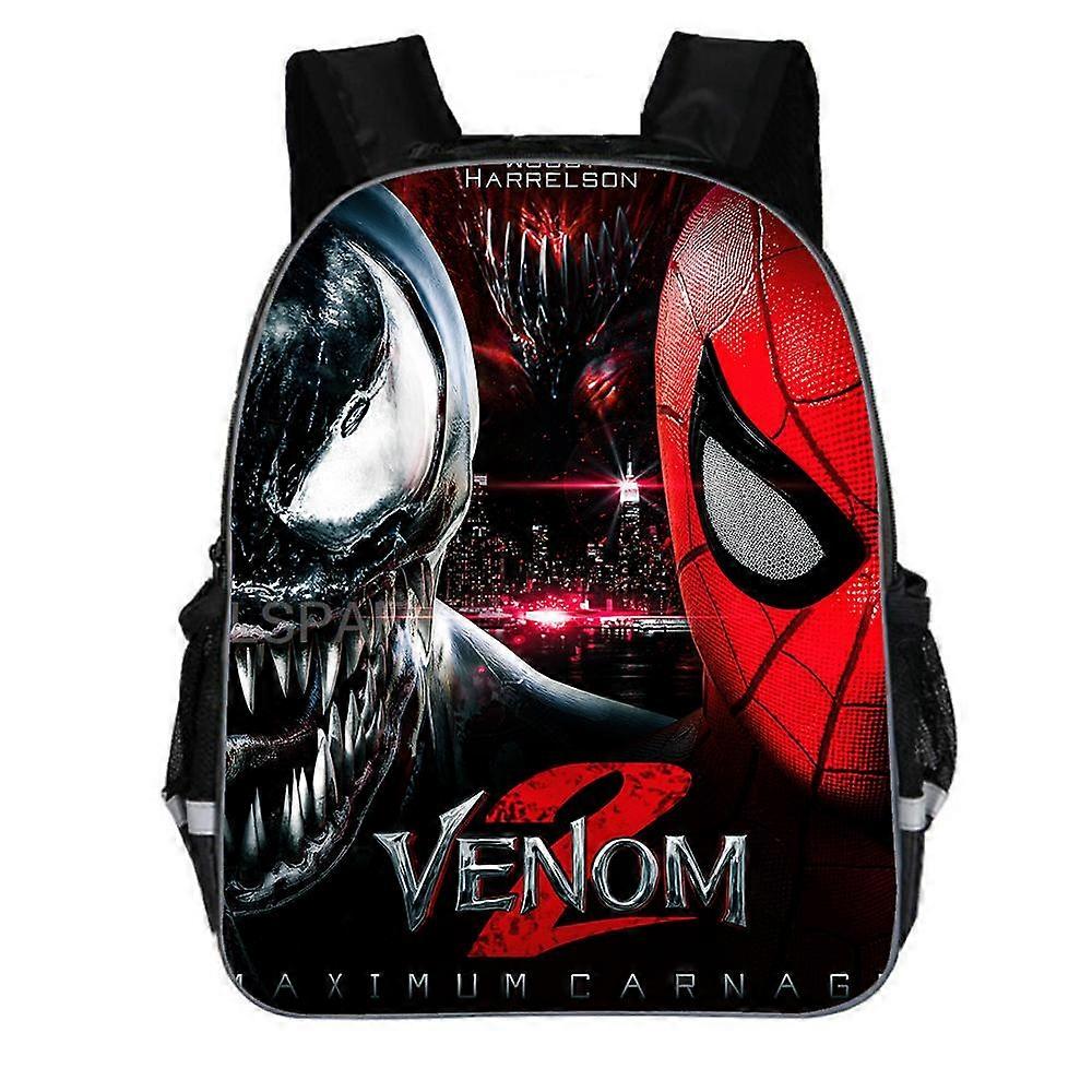 Superhero Venom Schoolbag Travel Backpack Shoulder Bag Black