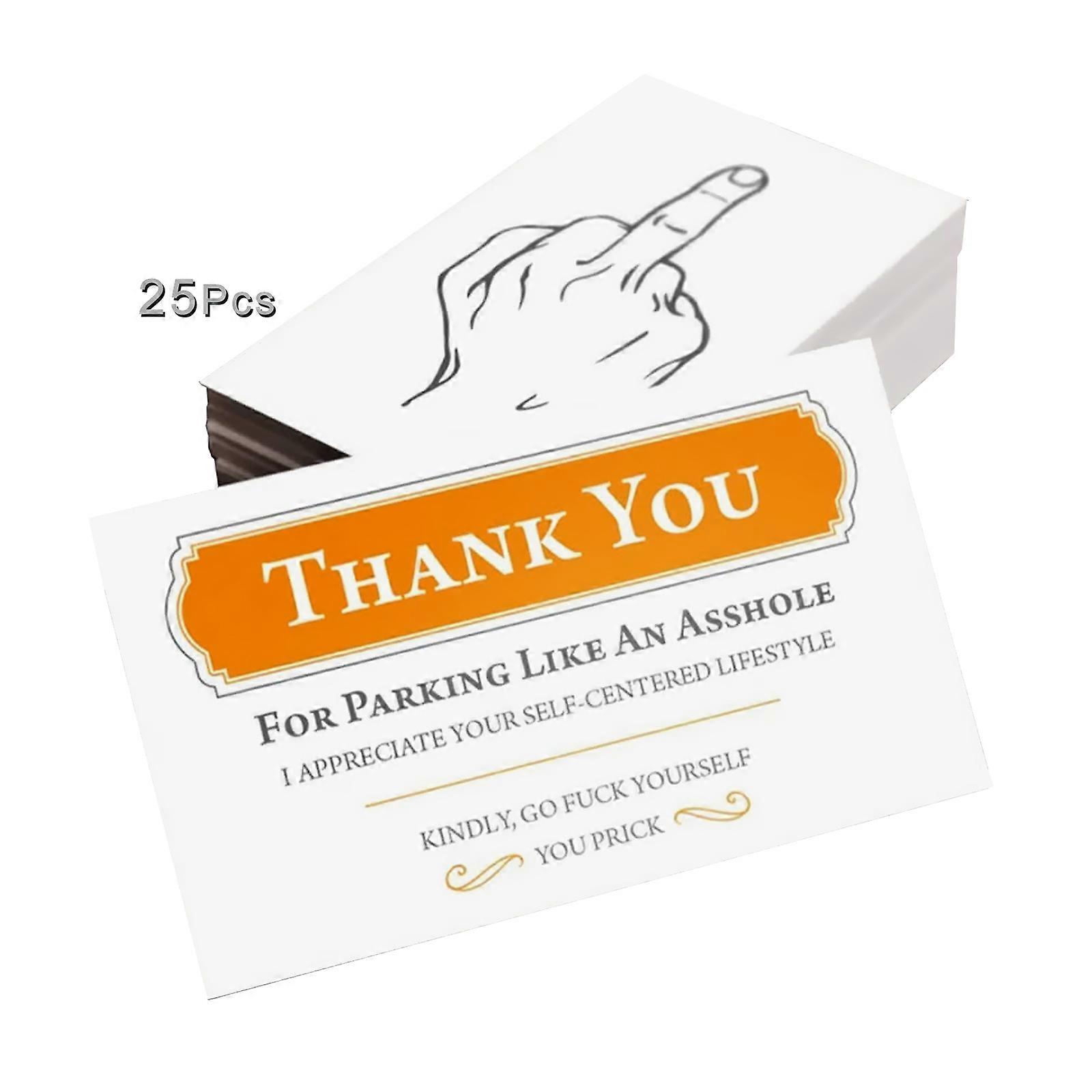 10/25pcs Reusable Interesting Parking Reminder Card Parking Skill Warning Sign Card Practical Joke Toys Novelty Notes Multicolor
