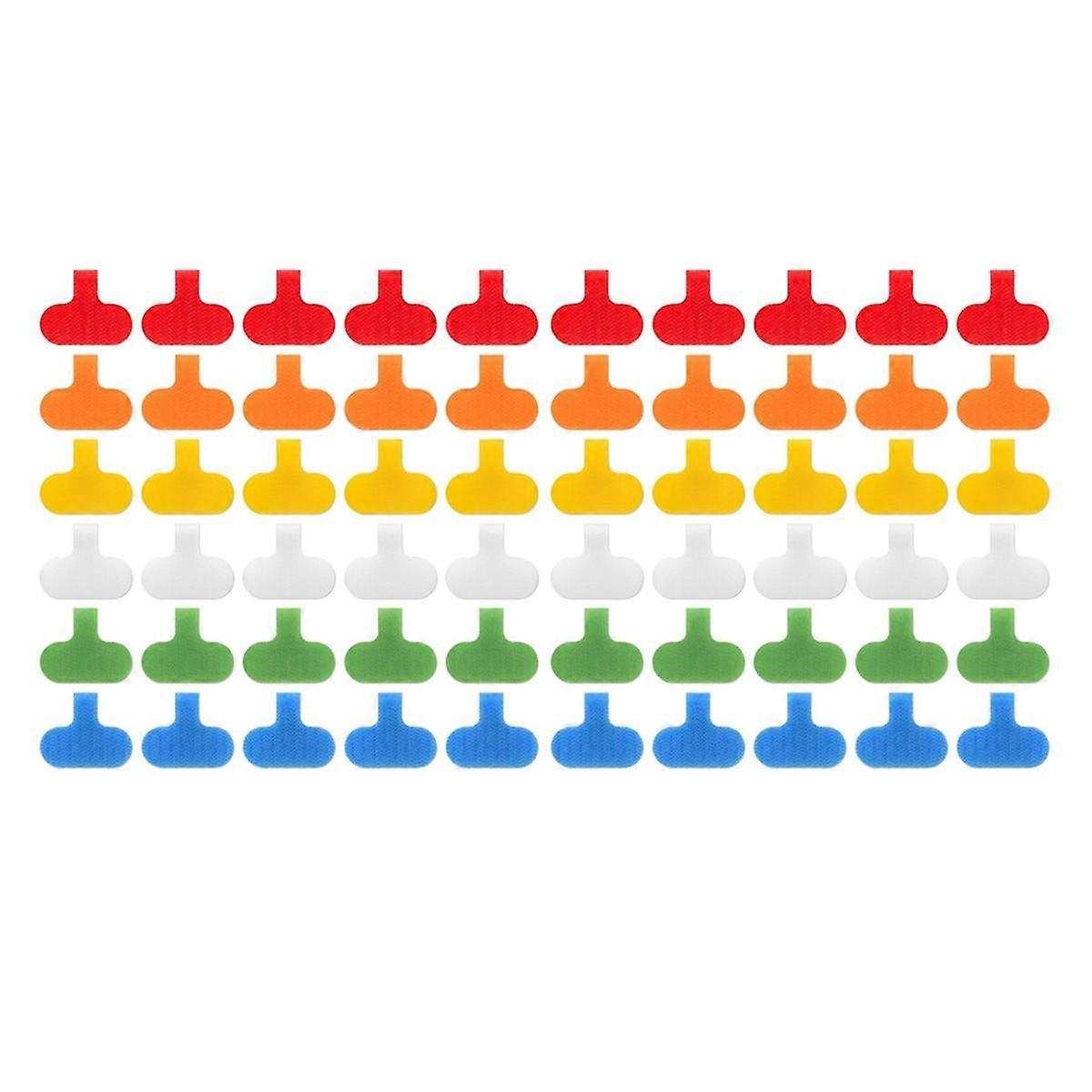 Lot de 60 étiquettes de câbles multicolores à écrire pour la gestion et l'identification des câbles