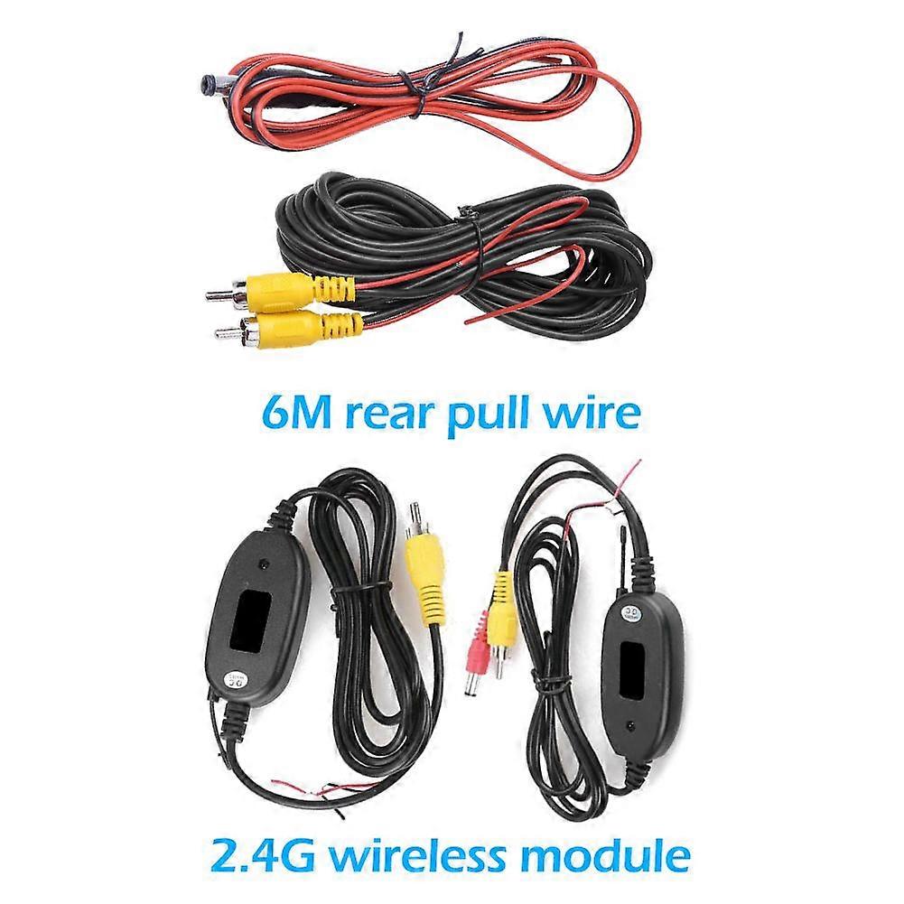 6m 20ft Bluetooth Transmitters Car RCA Video Cable for Bluetooth Transmitters Car Rear View Camera 2.4GHz Wireless Video Transmitter Receiver Kit for 
