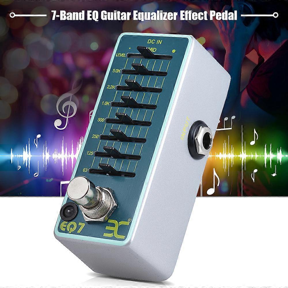 EX EQ7 Gitarr Equalizer Effektpedal 7-bands EQ Full Metal Shell True Bypass