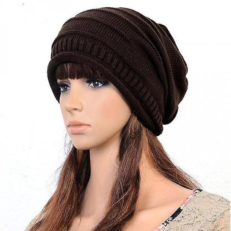 Womens Knitted Slouch Oversized Beanie 