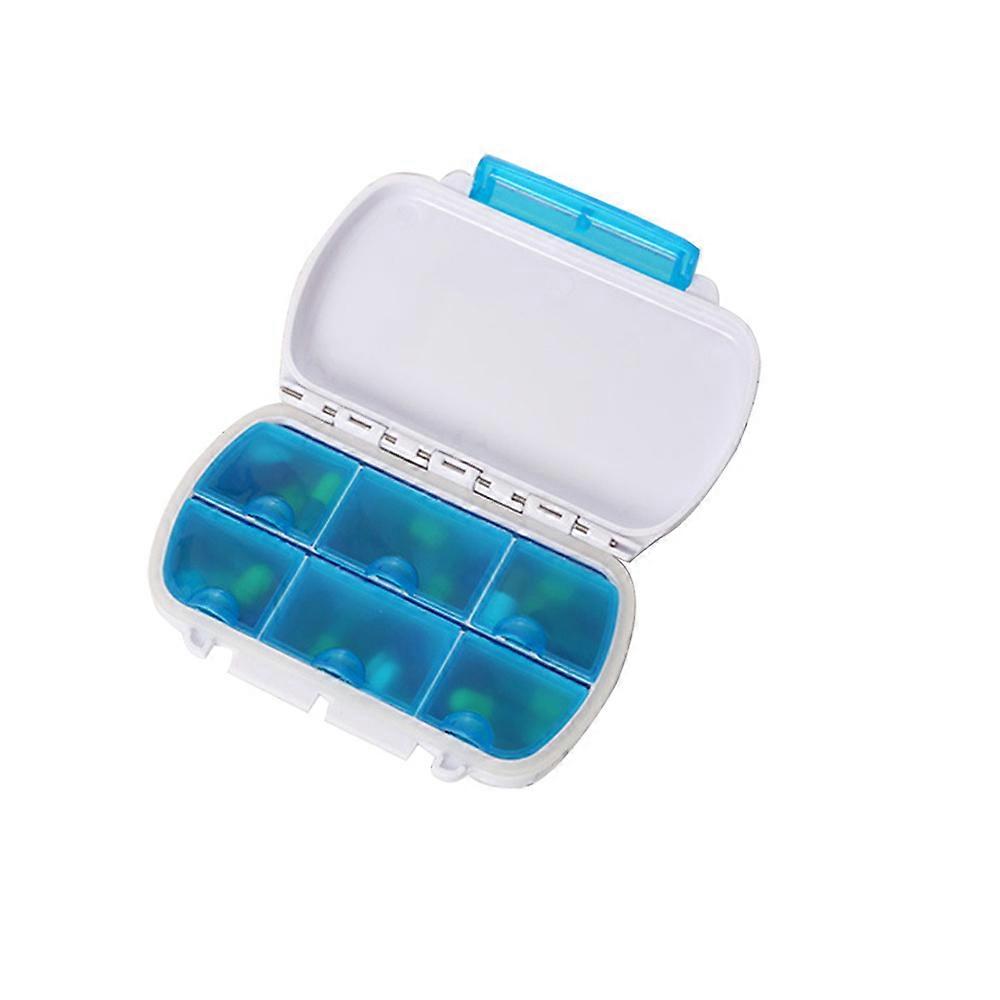 Multifunctional Creative 6-Compartment Plastic Pill Organizer - Portable Sealed Mini Medication Box