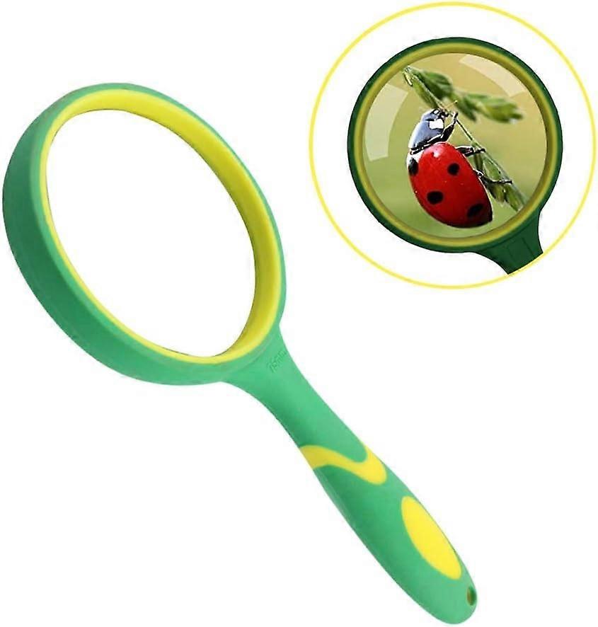 Unbreakable 75mm Handheld Reading Magnifier with Thick Rubber Frame for Elderly, Books, Newspapers