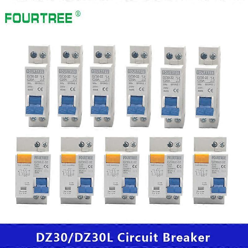DPN DPNL DZ30L DZ30 Mini Residual Current Leakage Circuit Breaker Household MCB Breaking Capacity 4.5KA Laser Printing