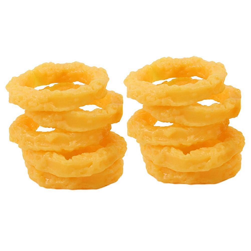 10Pcs Artificial Fake Food Model Simulation Squid Rings Display Model Prop