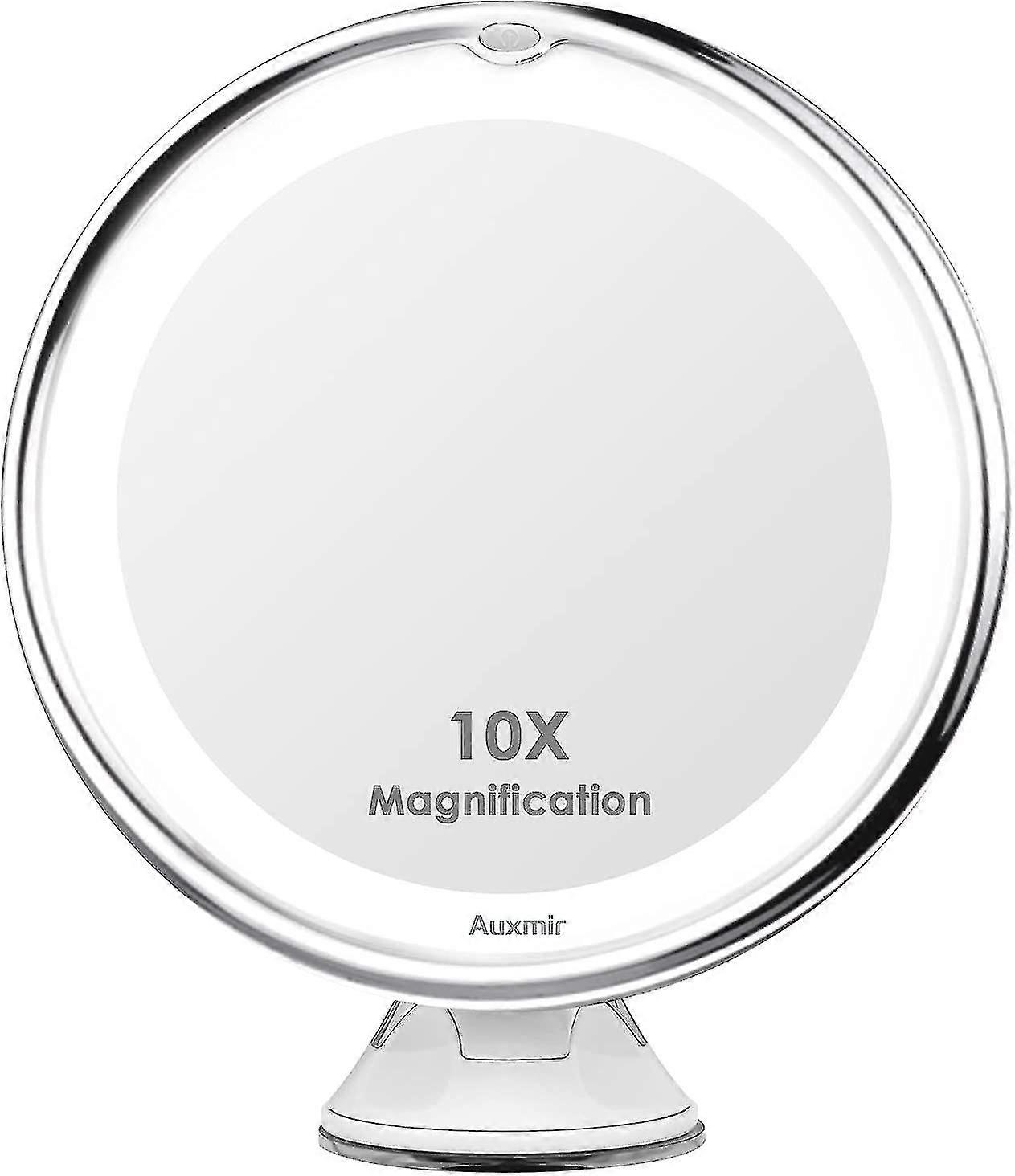 10x Magnifying Mirror, Travel Led Lighted Makeup Mirror With Suction Cup, Portable Wall-mounted Magnifying Mirror, 360 Rotation, Ideal Tabletop Mirror