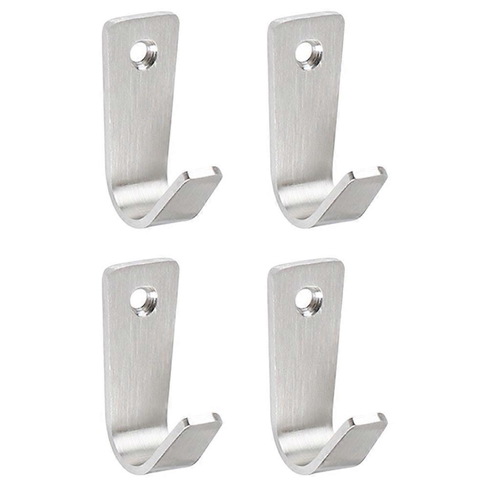 4 Pcs Stainless Steel Hooks Rust-proof Hooks Wall Hooks Coat Hooks Home Supplies