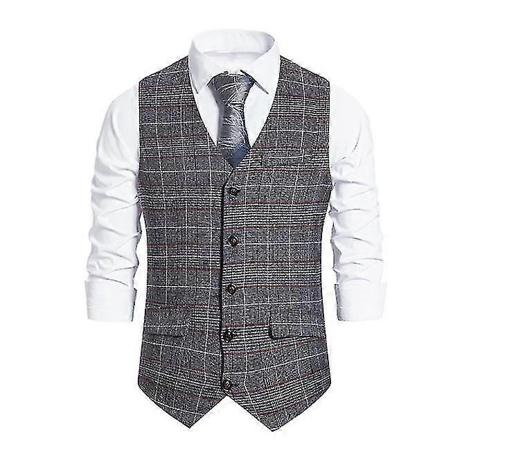 Mens Formal Business Suit Vests 5 Buttons For Suit Or Tuxedo