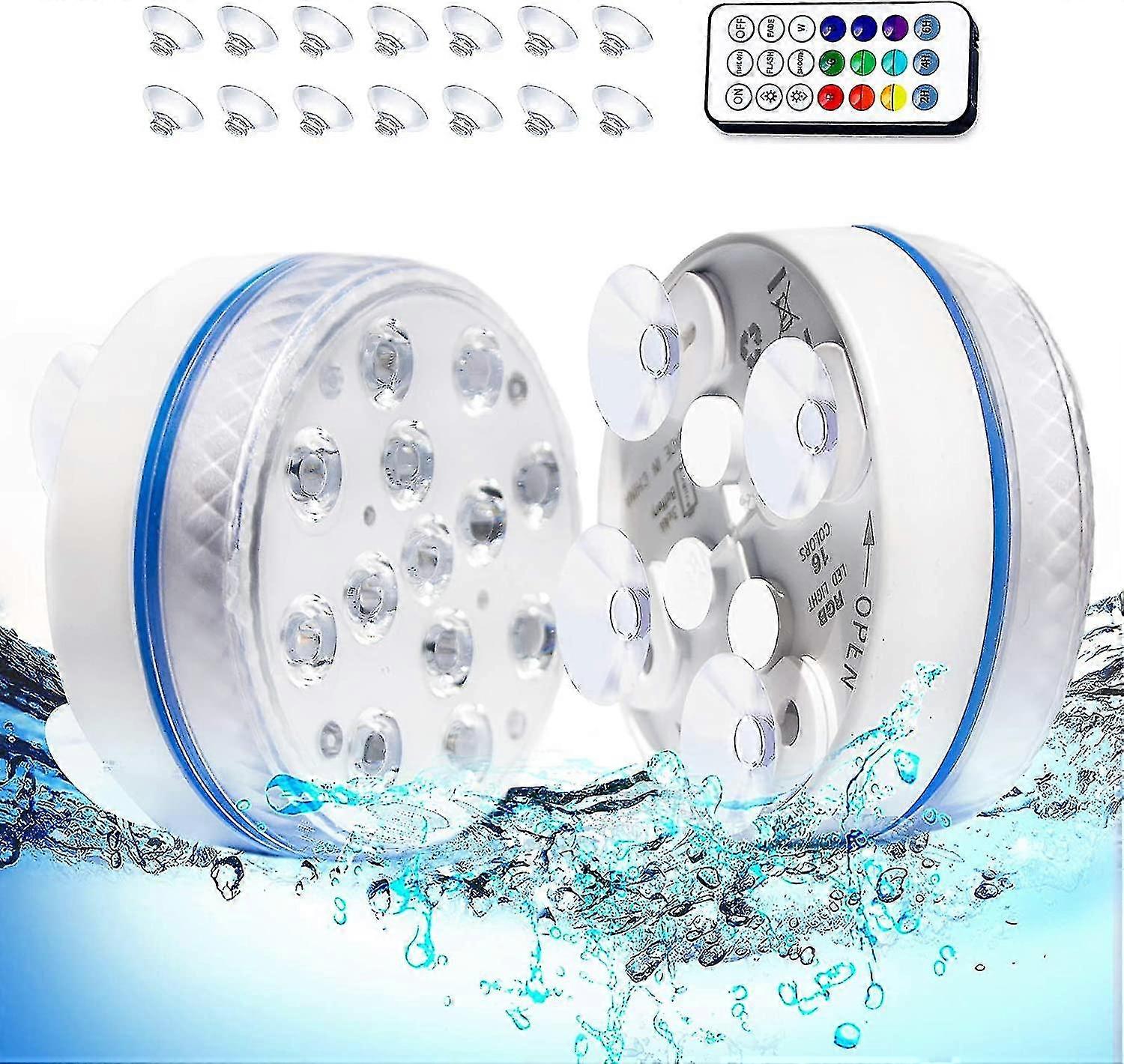 Submersible Led Lights With Remote For Pool Parties Decor
