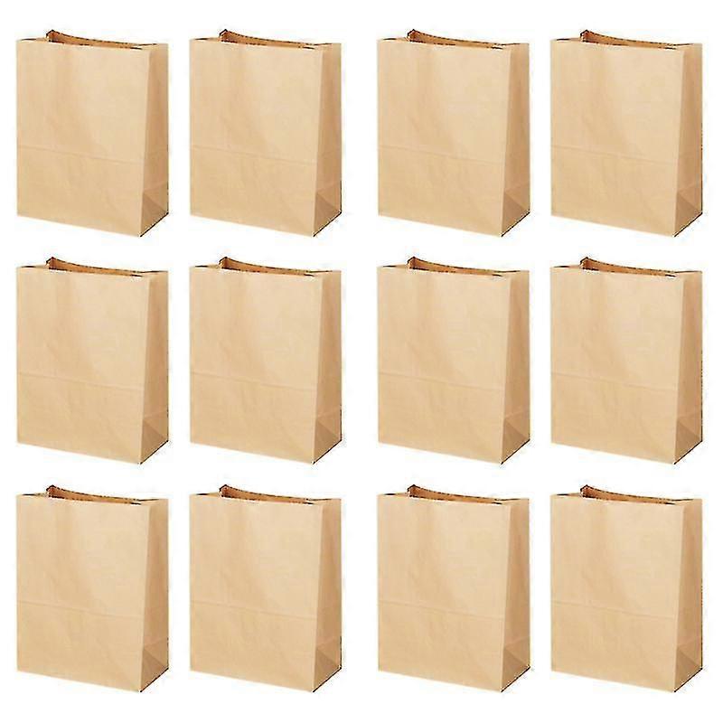 1 Set 50 Pcs Brown Paper Takeout Packing Bags Bread Toast Wrapping Bags