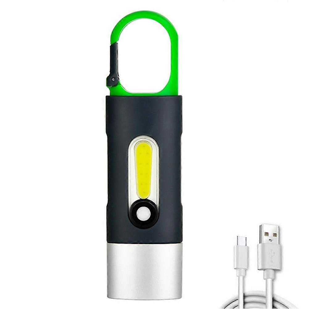 Multi Functional Mini Led Flashlight Rechargeable Outdoor Camping Light Mountaineering Hook Waterproof Belt Lamp