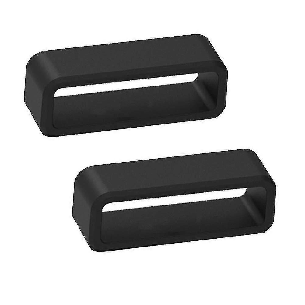 White Watch Strap Replacement Retaining Hoop Loop Rubber Retainer Clasp Buckle Holder 22mm