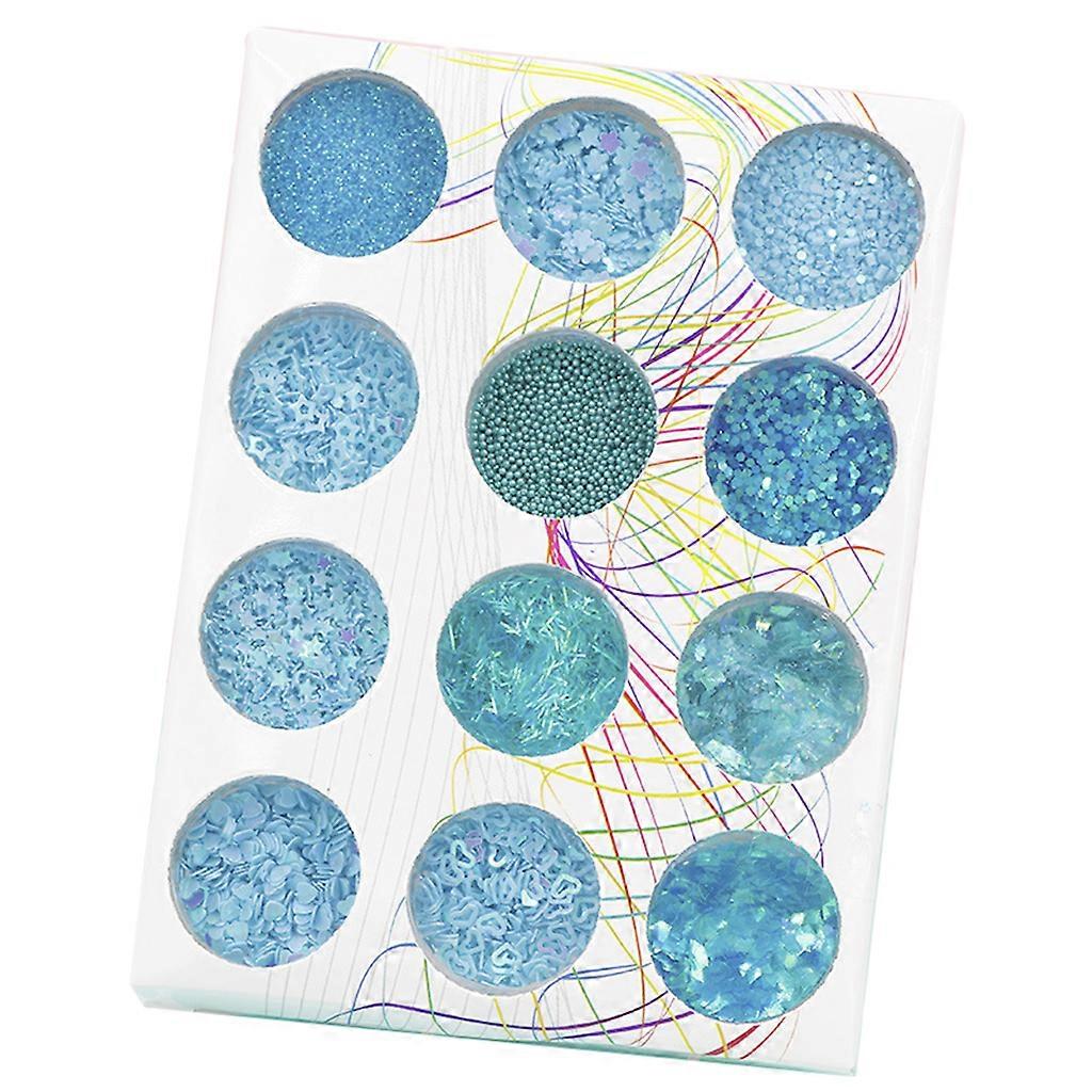 12pcs/Pack Mix Star Shell Sequin Heart Glitter Filling For DIY Epoxy Resin UV