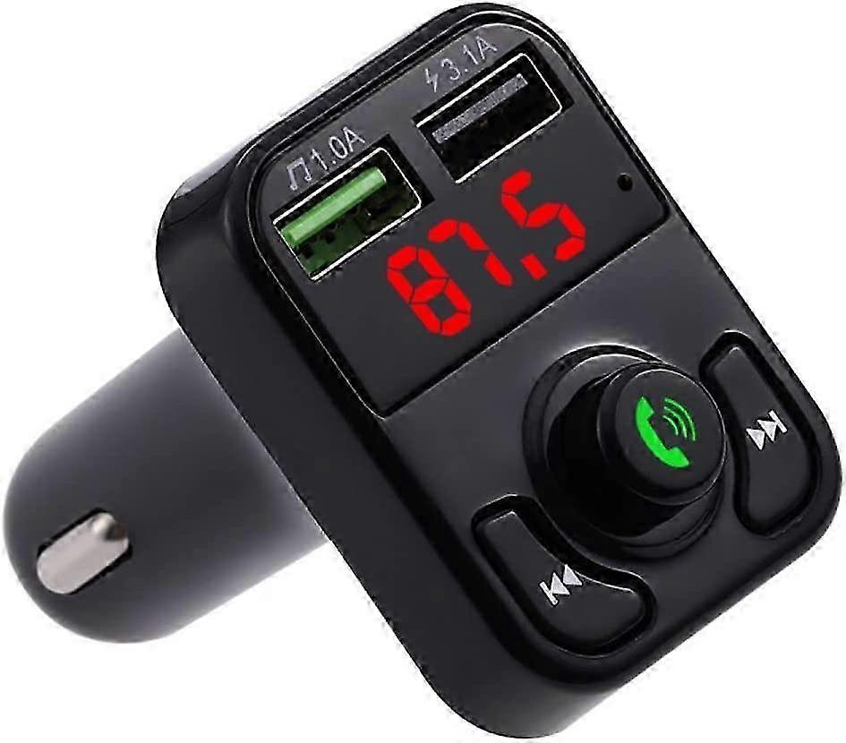 Bluetooth FM Transmitter for Car Latest Auto Connect, Wireless Radio Car Receiver Adapter Bluetooth Kit with Hands-Free Calling, USB Charger 5V/3.1A a
