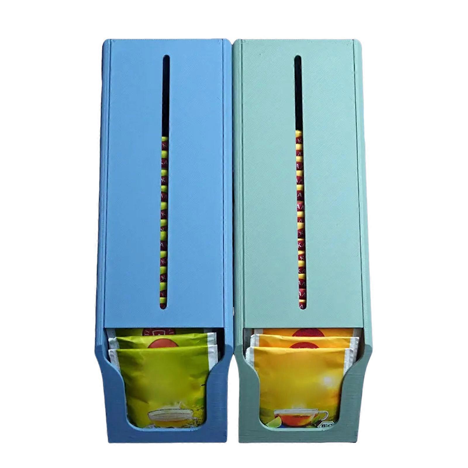 Tea Bag Dispenser Organizer for Refrigerator Counter Shelf Tea Bag Storage Box Space-saving Tea Cabinet Chest Tea Bag Holder Gift for Tea Lovers