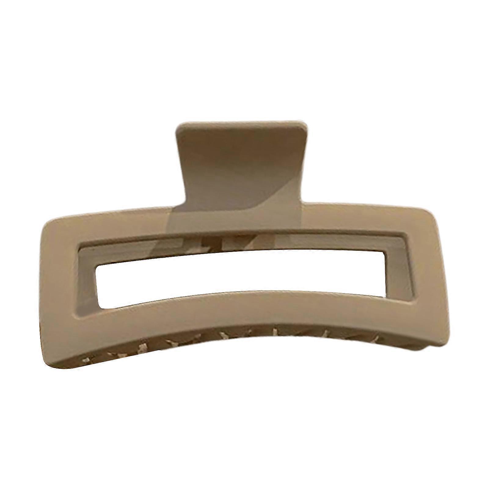 Rectangle Non-slip Hair Claw Crossing Teeth Spring Design Solid Color Frosted Large Shark Hair Clamp Hair Accessories