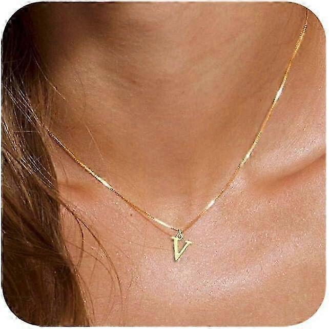 Collier initial or/argent pour les femmes filles 14K plaqué or délicat lettre collier minuscule pendentif initial en argent Nom collier A-Z cadeau personnalisé