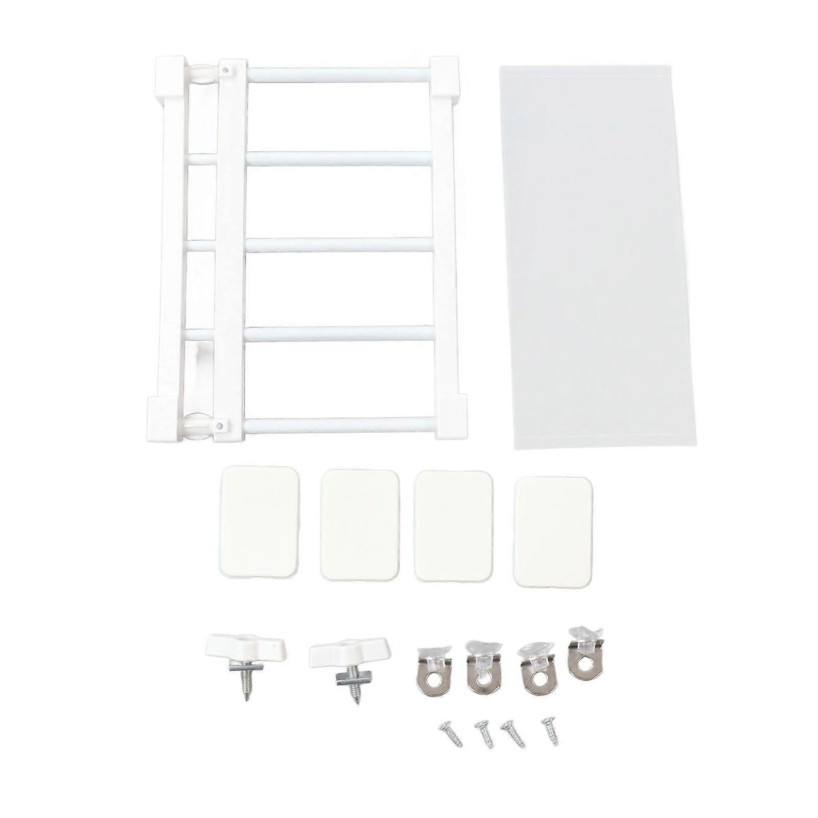 Tension Rod Shelf 14.2 Inch Width Nail Free Expandable Storage Rack for Cabinet Wardrobe 30 to 40cm /11.8 to 15.7in