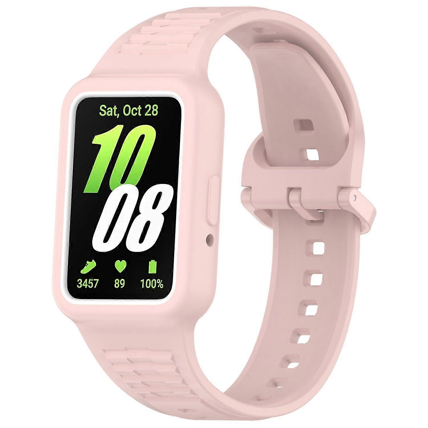 For Samsung Galaxy Fit 3 Silicone Band Integrated Case Pink