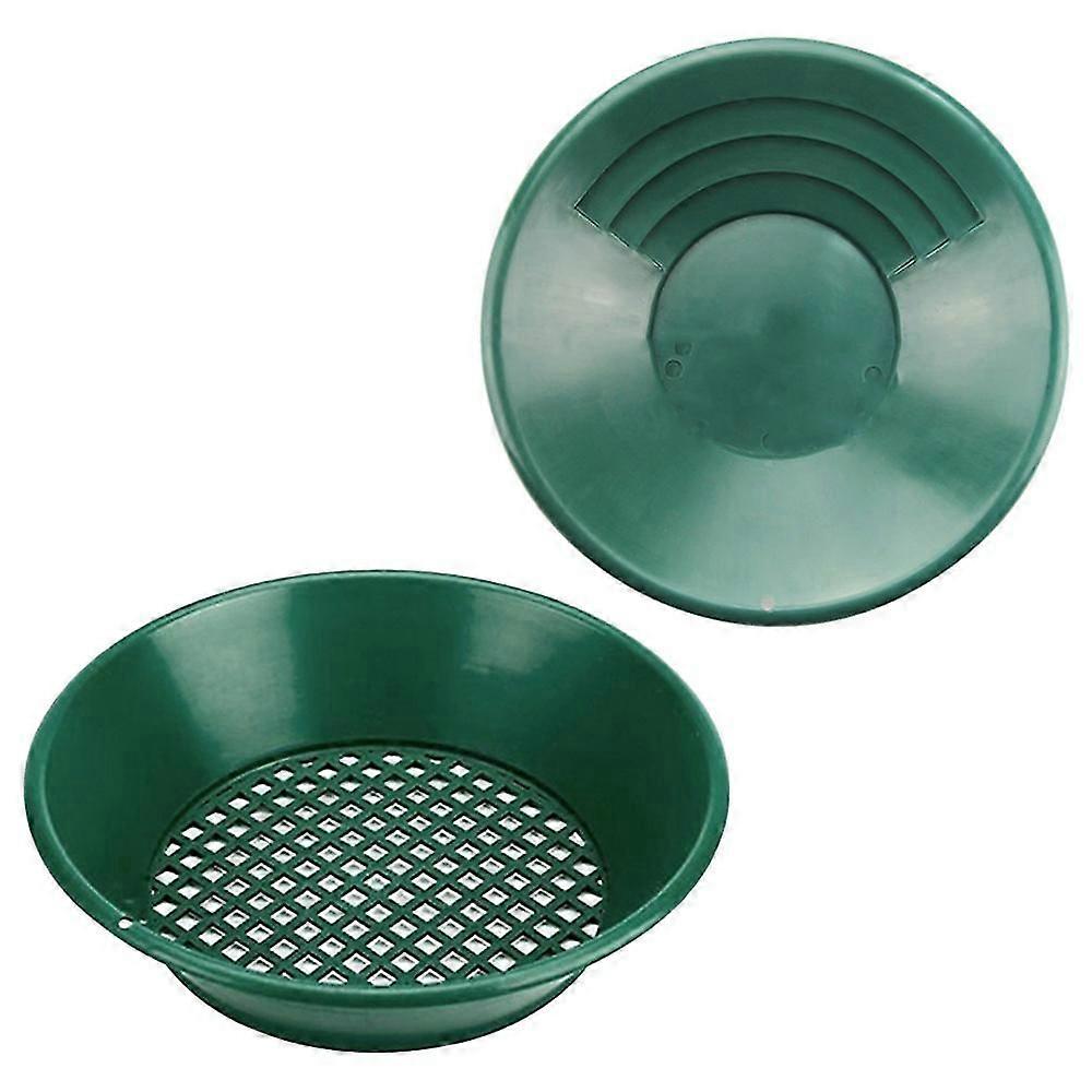 2pcs Washing, Gold Panning Machine, Screen, Mining Screen, Metal Detection Tools, Green Plastic Bow