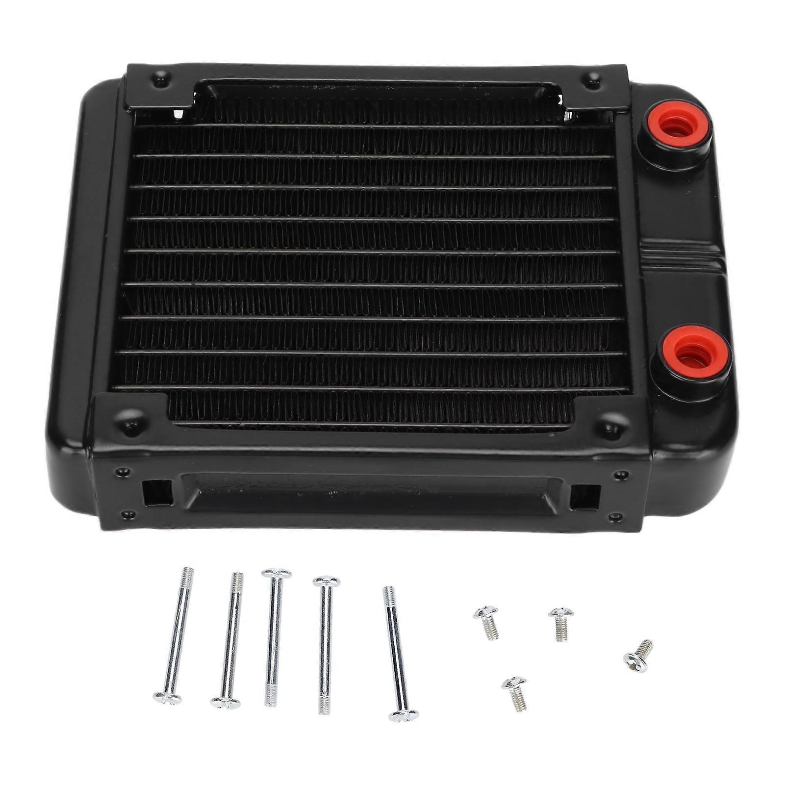 Aluminum CPU Radiator With 10 Heat Dissipating Tubes, Low Noise Cooling Fan, G 1/4 Screw Thread, Efficient Heat Dissipation