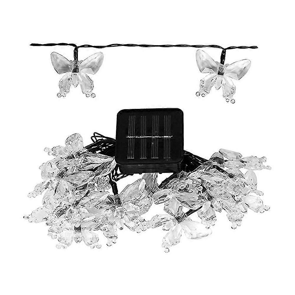 Solar Butterfly String Light, 21.3ft 30 Led Butterfly Fairy String Light For Garden Patio Outdoor