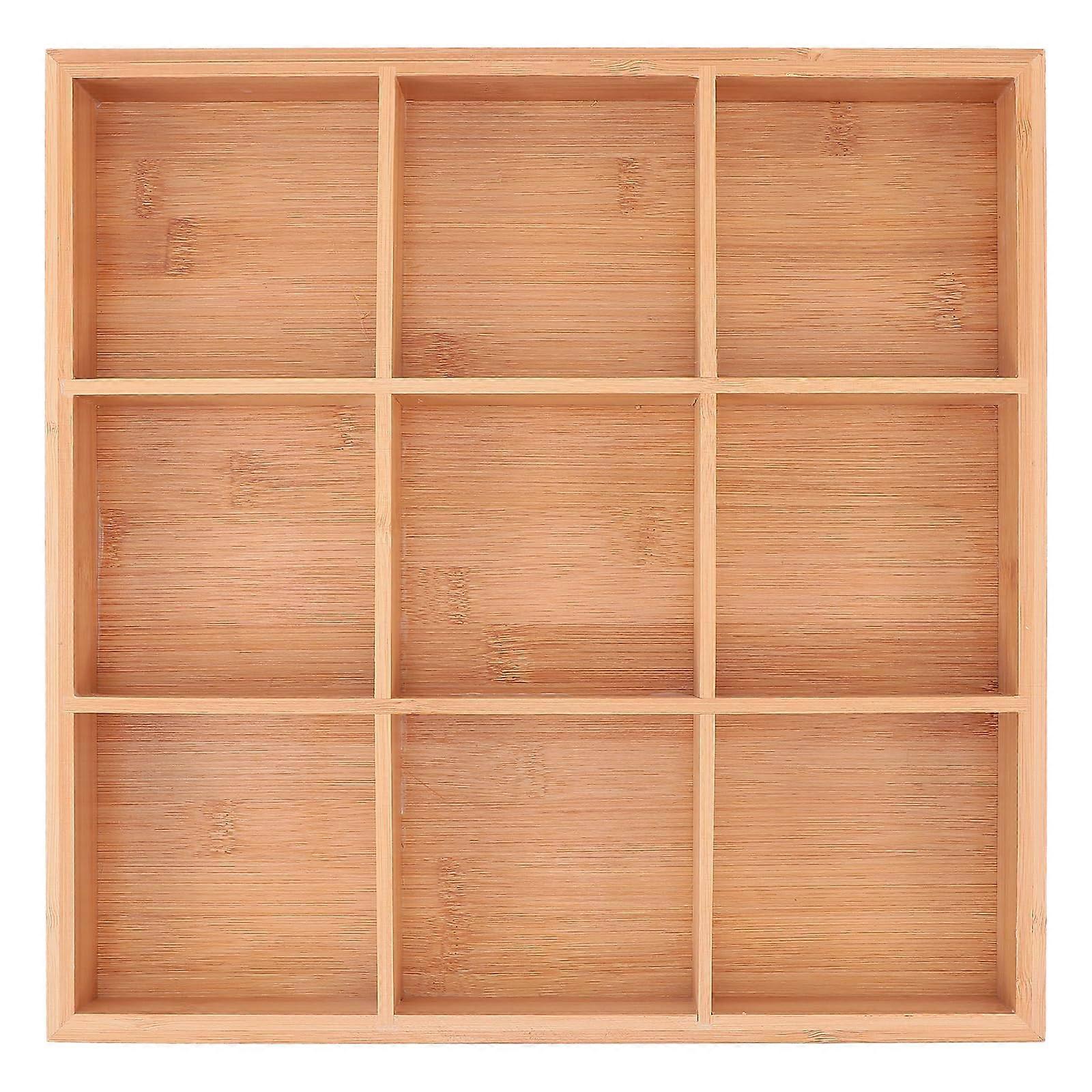 Wooden Serving Tray 13 Inch Square for Hot Pot, Tea, and Christmas Foods, Durable Material, Rustic Style