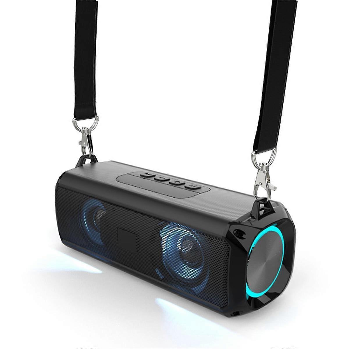 RGB Speaker Portable Wireless Music Player & Soulder Straps LED Bluetooth 5.0 TF USB-C Aux