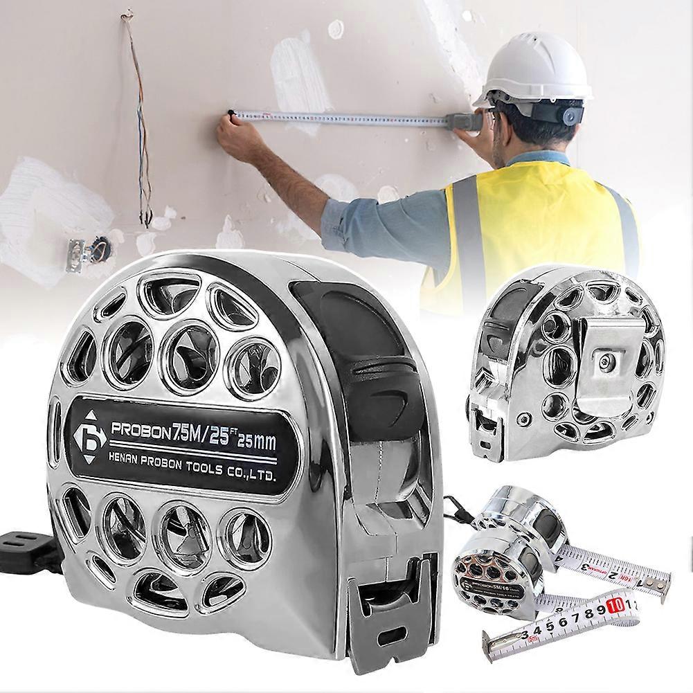 7.5m Stainless Steel Waterproof Tape Measure High-Precision Measurement Tape Ruler for Construction Projects