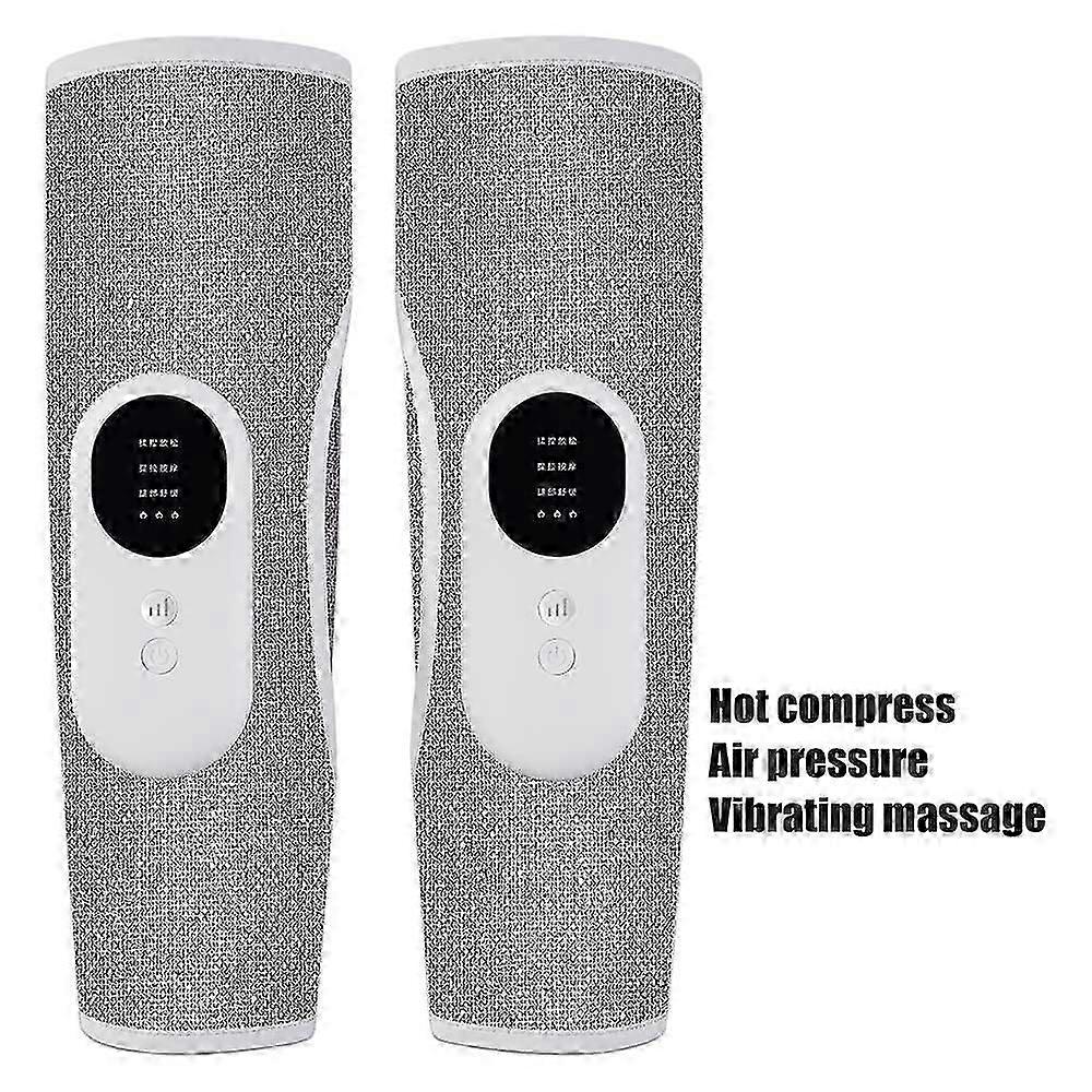Electric Heated Calf Arm Wrap with Massage Vibration Air Compression Foot Leg Massager for Circulation Swelling Pain Relief Tool